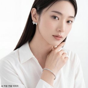 925Silver 럭셔리 웨이브 큐빅 뱅글 팔찌 OPHEB1723