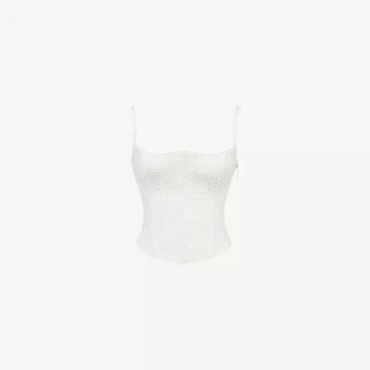 이스퀘어 5458354 HOUSE OF CB Lorina broderie-anglaise sleeveless cotton corset top