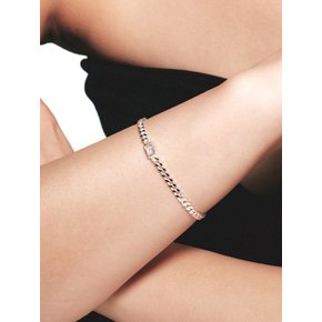 SILVER925 STONE CHAIN 팔찌 [WHITE]