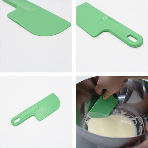 셰루다 스패츌러 제빵 밀가루 반죽칼 주걱 브라이트그린 18cm