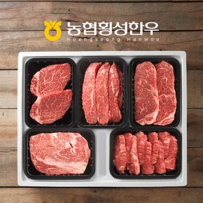 [냉장/1+][농협횡성한우]명품로스구이4호 (등심/갈비살or업진살/안심/치마/채끝) / 2.5kg