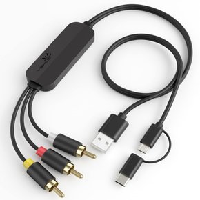 USB C to RCA 3RCAAV Type-c to AV USB-C 1080P Android USB 변환 케이블 변환 케이블 카