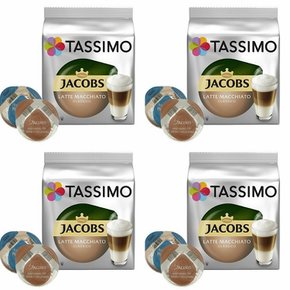 타시모 제이콥스 클래식 라떼 마끼야또 파드 캡슐 커피 Tassimo Latte Macchiato 16개입 4개