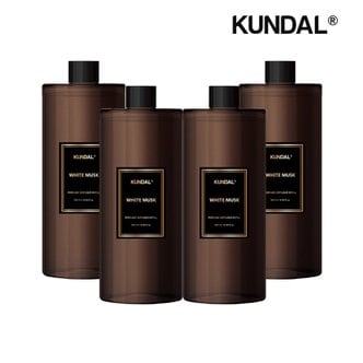 쿤달 퍼퓸 디퓨저 리필 화이트머스크 500ml x4개