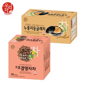 송원 누룽지둥굴레차 100T +으뜸결명자차 100T (200T)