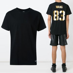 레스아티스트 11주년 풋볼 왕 골드넘버 반팔티 블랙 WANG 83