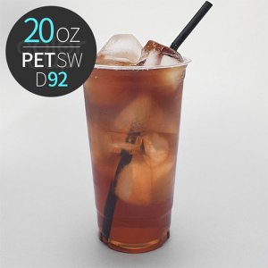  [소분] PET 600ml (20oz) D92 SW 아이스 음료 투명컵 50개