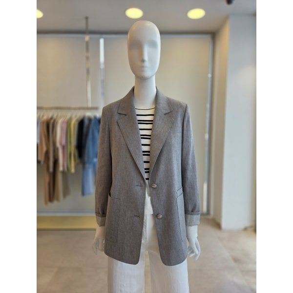 [여주점] [더 아이잗] 여성 린넨 백 버튼 싱글 재킷 (IS3A0JK071)
