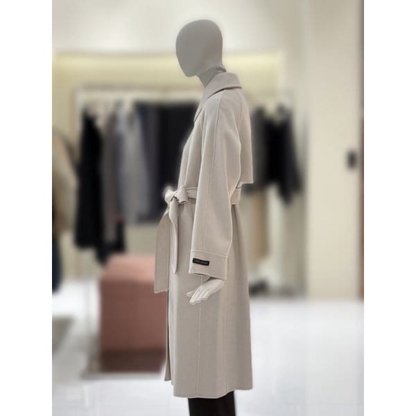 [부산점] [씨씨콜렉트] 벨티드 울 캐시미어 혼방 롱 코트 (E254MSH153)