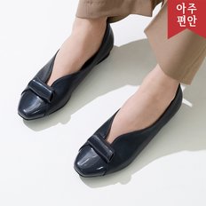 2cm 우레탄창 국내생산 에나멜 볼륨 플랫 단화 108497