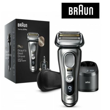 BRAUN 브라운 전기면도기 9467CC/시리즈9 프로 실버/세척 충전/세척액