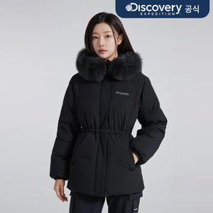 디스커버리 여성 켈리 구스다운 미드패딩 (BLACK)