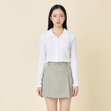 LINE [라인어디션]플라잉글 벨티드 미니 스커트 NWSKPF4100