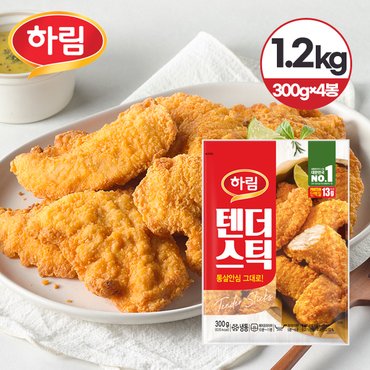 하림 [냉동] 하림 치킨 텐더스틱 1.2kg (300g 4봉)