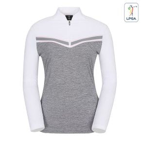 여성 쉐브론 컬러배색 티셔츠 L203TL503P _P346144180