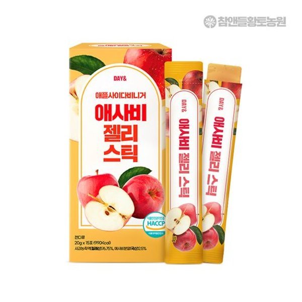 데이앤 애사비 애플 사이다 비니거 사과 식초 젤리스틱 20g 15포 1...