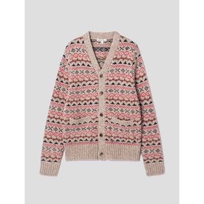 Fair Isle Cardigan Beige (VV2Y5AAM2B)