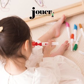 쥬에 12색 둥근 마카펜 / 자석 보드 칠판 유아 아기 미술 도구 놀이