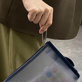 비즈키링 볼체인 군번줄 은색 12cm 10P