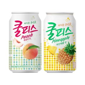 동원 쿨피스 복숭아 350ml 12캔 + 파인애플 350ml 12캔, 총 24캔