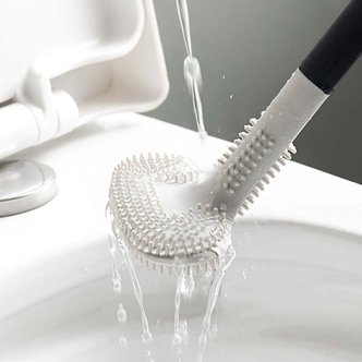 제이큐 실리콘 T자형 욕실 화장실 변기 세척솔 청소 브러쉬 X ( 5매입 )