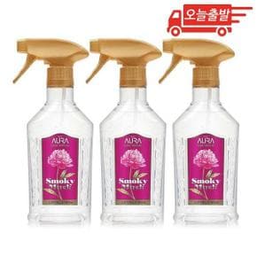 오늘출발 아우라 섬유향수 스모키머스크 400ml 3개