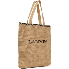 베이지 Lanvin 라피아 토트백 241254M172011