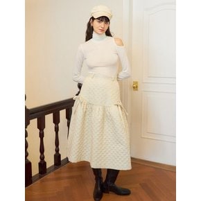 Ribbon Quilting Skirt_ Ivory