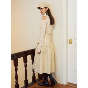 Ribbon Quilting Skirt_ Ivory