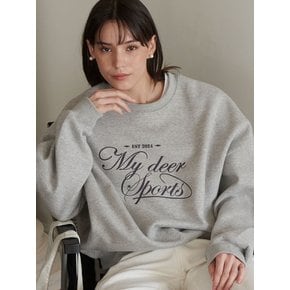 24SS Lettering Logo sweatshirt_ Grey