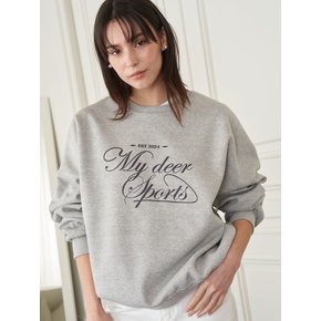 24SS Lettering Logo sweatshirt_ Grey