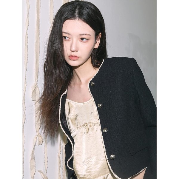 Trimming Detail Jacket  Black (KE6211M055)