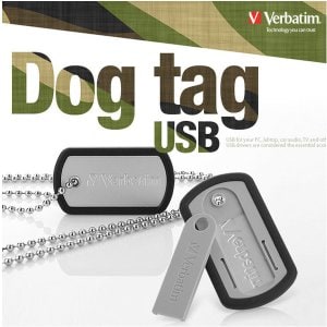 버바팀 DOG TAG 8GB USB메모리/군번줄/목걸이/8G