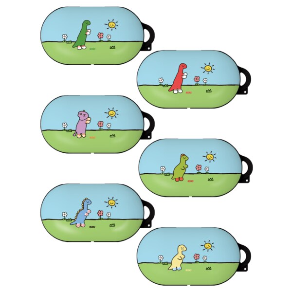 9C9C 양말공룡 피크닉 갤럭시 버즈 하드케이스