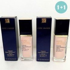 [1+1] 에스티로더 퓨처리스트 아쿠아 브릴리언스 파운데이션 1CO 쿨 포슬린 30ml X 2