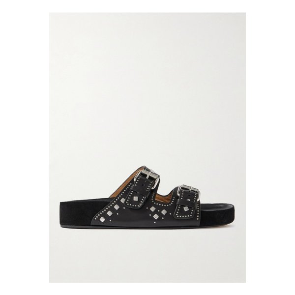 레뇨 스터드 가죽 슬라이더 블랙 1647597352697784