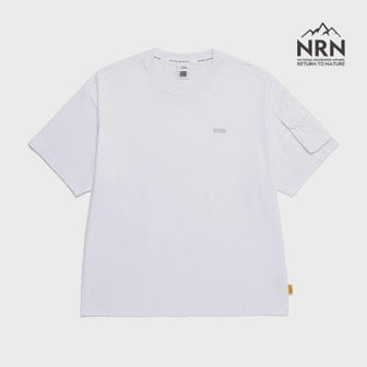 내셔널지오그래픽 [여주점] N252MTS110 NRN 소매 포켓 세미오버핏 반팔 티셔츠 WHITE