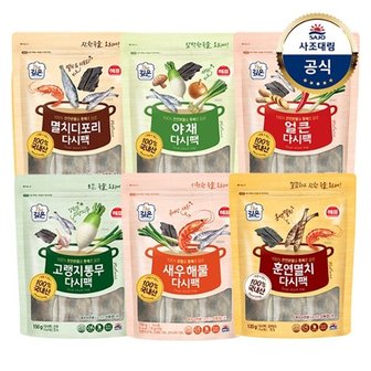 대림선 [사조대림] 다시팩 6종 150g x16개 /멸치/야채/얼큰/새우/통무/훈연멸...