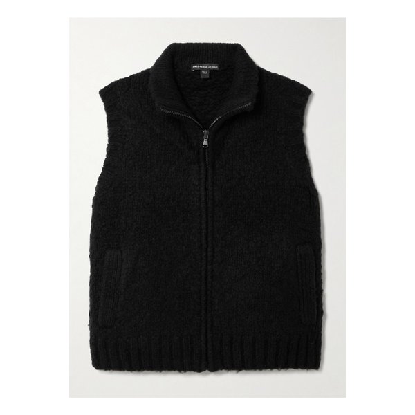 메리노 울 혼방 베스트 블랙 46376663162986624