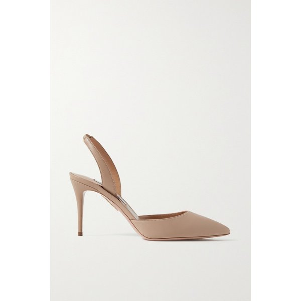 So Nude 85 Leather Slingback Pumps 베이지