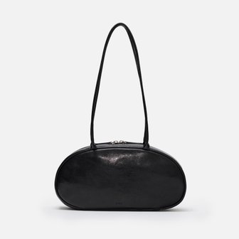 로서울 Pebble medium shoulder bag Wrinkled Black