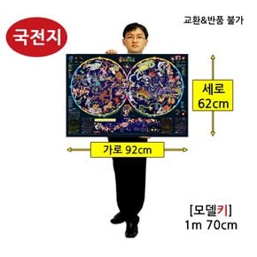 별자리지도 월면도 국전지 접지형 92cm X 62cm