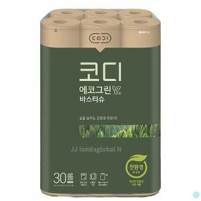 코디 화장지 휴지 3겹 에코그린 바스티슈 친환경 30롤