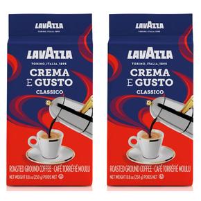 [해외직구] Lavazza 라바짜 크레마 이 구스토 클래시코 그라운드 커피 250g 2팩