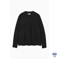 코스 여성 울 스웨터 블랙 RAGLAN-SLEEVE BOILED-WOOL JUMPER 1150569001