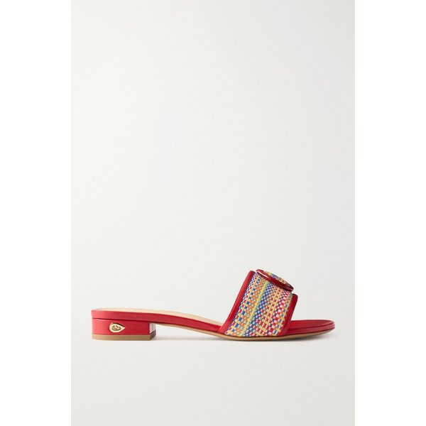 제니퍼 차만디 안드레아 가죽 우븐 슬라이드 46376663162985583