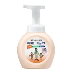 아이깨끗해 핸드워시 용기 모이스처복숭아 250ml 라이온코리아