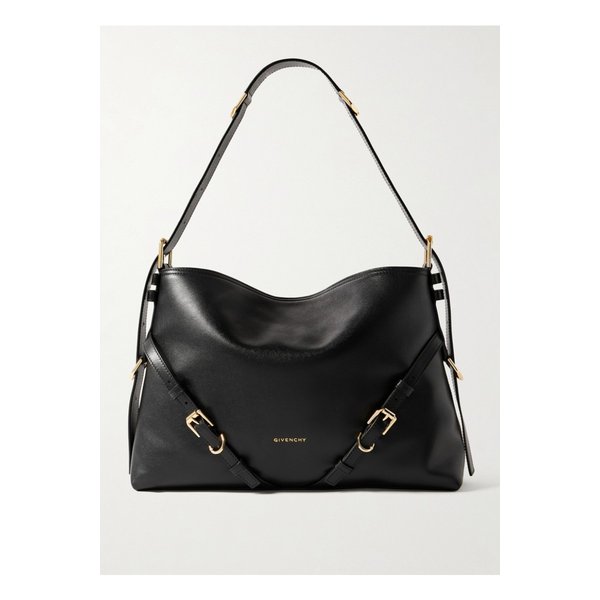 부아유 미디엄 가죽 숄더 백 블랙 46376663162868153