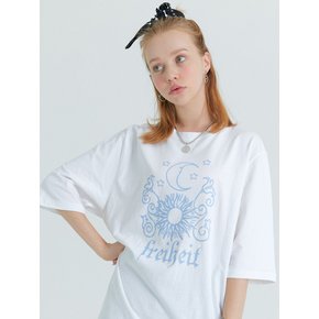 GRAPHIC LOGO OVERSIZE TEE(WHITE)