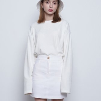 에이본 W422 bell sleeve tee white